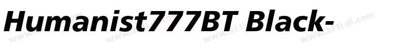 Humanist777BT Black字体转换 Humanist777BT Black字体转换